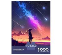 Rompecabezas De 1000 Piezas para Adolescentes Sunset Anime Girl Sky Rompecabezas para Adultos Juego De Ingenio Una Obra De Arte Regalos para Amigos Y Familiares 52x38cm/1000pcs