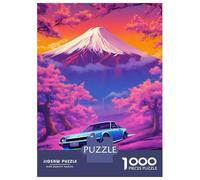 Rompecabezas De 1000 Piezas para Adolescentes Sunset Japan Car R34 Rompecabezas para Adultos Juguetes Antiestrés Mejora La Memoria Gran Regalo para Jugar 70x50cm/1000pcs
