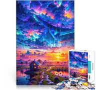 Rompecabezas de 1000 piezas para adolescentes Sunset Serenade Intellektuelles Spiel Geburtstagsgeschenk, Geschenke, Wandkunst38 x 26 cm