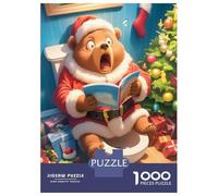 Rompecabezas De 1000 Piezas para Adolescentes Surprised Santa Bear Rompecabezas para Adultos Juegos Divertidos Decoración Cumpleaños, Navidad 52x38cm/1000pcs