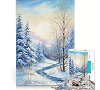 Rompecabezas de 1000 Piezas para Adolescentes Susurros de Invierno decoración de Pared Juguete para divertirse en Familia para Fortalecer el Amor Entre Parejas 38x52cm