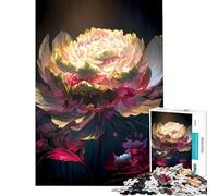 Rompecabezas de 1000 Piezas para Adolescentes Susurros de peonías Elegantes Juego de ingenio Juguetes educativos Regalo Ideal para Juegos y decoración del hogar (tamaño 50x75cm)