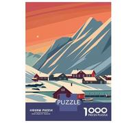 Rompecabezas De 1000 Piezas para Adolescentes Svalbard Rompecabezas para Adultos Juego Familiar Decoración del Hogar Cumpleaños Y Navidad 52x38cm/1000pcs