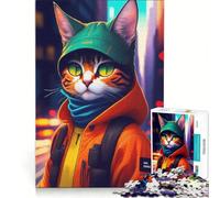 Rompecabezas de 1000 Piezas para Adolescentes Swag Cat Family Games un Reto para completar Amigos y Familiares 38x52cm