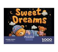 Rompecabezas De 1000 Piezas para Adolescentes Sweet Dreams Teddy Bear Rompecabezas para Adultos Juguetes DIY Alivio del Estrés Oferta como Regalos para Toda La Familia 38x26cm/1000pcs