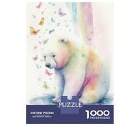 Rompecabezas De 1000 Piezas para Adolescentes Sweet Polar Bear Rompecabezas para Adultos Juguetes Antiestrés Decoración del Hogar Gran Regalo para Jugar 38x26cm/1000pcs