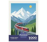 Rompecabezas De 1000 Piezas para Adolescentes Switzerland Train Travel Rompecabezas Juguetes DIY Pero Divertidos Y Humorísticos Cumpleaños Y Navidad 52x38cm/1000pcs