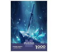 Rompecabezas De 1000 Piezas para Adolescentes Sword Beneath The Crystal Rompecabezas para Adolescentes Juego De Ingenio Decoración De Pared Difícil Y Desafiante 52x38cm/1000pcs