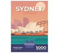 Rompecabezas De 1000 Piezas para Adolescentes Sydney Australia Rompecabezas Juegos Relajantes Análisis Y Lógica Reducción del Estrés Regalos 38x26cm/1000pcs