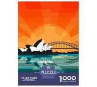 Rompecabezas De 1000 Piezas para Adolescentes Sydney Australia Travel Rompecabezas para Adultos Juegos Relajantes Alivia El Estrés Diversión En Casa Actividades, 70x50cm/1000pcs