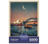 Rompecabezas De 1000 Piezas para Adolescentes Sydney Australia Travel Rompecabezas para Adultos Juego De Ingenio Ensamblaje De Patrones Desafiante De Completar 70x50cm/1000pcs
