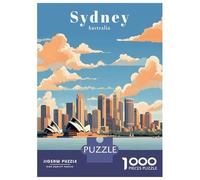 Rompecabezas De 1000 Piezas para Adolescentes Sydney Australia Travel Rompecabezas para Adultos Juguetes DIY para La Diversión Familiar para Cumpleaños, Navidad 70x50cm/1000pcs