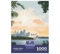 Rompecabezas De 1000 Piezas para Adolescentes Sydney Opera House Sunset Rompecabezas para Adultos Juego De Ingenio Decoración 70x50cm/1000pcs