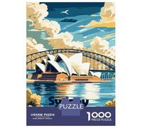 Rompecabezas De 1000 Piezas para Adolescentes Sydney Opera House Travel Rompecabezas para Adultos Juguetes Antiestrés Corte De Precisión Regalos para Amigos Y Familiares 38x26cm/1000pcs
