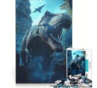 Rompecabezas de 1000 Piezas para Adolescentes T-Rex en ruinas Antiguas Juguetes para armar decoración Piezas de Formas aleatorias Que encajan Perfectamente 50x75cm