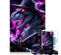 Rompecabezas de 1000 Piezas para Adolescentes T-Rex, Raptor, Ninja, Animal, Arte de Bordes precisos, Entrenamiento Mental, Juego Divertido y Tranquilo, Regalo de cumpleaños (38x52cm)