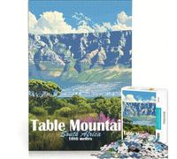 Rompecabezas de 1000 Piezas para Adolescentes Table Mountain Sudáfrica Juego práctico desafío difícil colección de Artistas Bellas Artes 38x52cm