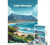 Rompecabezas de 1000 Piezas para Adolescentes Table Mountain Sudáfrica Juguetes antiestrés Regalos para Mujeres y Hombres Juego Imposible Interesante para Reducir el estrés Tamaño 38x26cm