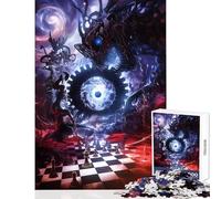 Rompecabezas de 1000 Piezas para Adolescentes Tablero de ajedrez del Destino Rompecabezas de 1000 Piezas para ejercitar la Mente Un Gran Regalo para Juegos y Actividades Familiares (38x52cm)