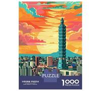Rompecabezas De 1000 Piezas para Adolescentes Taipei Taiwan City Rompecabezas para Adolescentes Juguetes DIY Análisis Y Lógica para Cumpleaños, Navidad 38x26cm/1000pcs