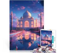 Rompecabezas de 1000 Piezas para Adolescentes Taj Mahal al Atardecer Juego Familiar para y Juego Educativo para cumpleaños y Navidad. 75x50cm