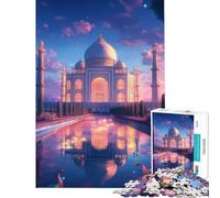Rompecabezas de 1000 Piezas para Adolescentes Taj Mahal al Atardecer Rompecabezas de 1000 Piezas para armar con precisión Toda la Familia (50x75cm)