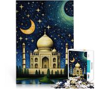 Rompecabezas de 1000 Piezas para Adolescentes Taj Mahal de la India Juguetes de Juego para Regalo Familiar Una Obra de Arte 38x26cm