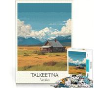 Rompecabezas de 1000 Piezas para Adolescentes: Talkeetna, Alaska Juguete Educativo, decoración para el hogar, con póster y Hoja de Preguntas a Juego 50x75cm