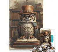 Rompecabezas de 1000 Piezas para Adolescentes Tan Sabio como un búho Steampunk, Juegos educativos, Carrera de Velocidad Manual, colección de Artistas, Bellas Artes 50x75cm