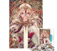 Rompecabezas de 1000 Piezas para Adolescentes Tarot Princesa y Caballero para Adultos Juguetes de Bricolaje Juego desafiante de análisis y lógica Regalos (tamaño 38x52cm)