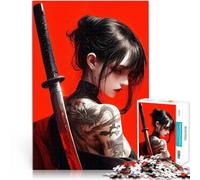 Rompecabezas de 1000 Piezas para Adolescentes Tatuaje Sexy de Asesino Juego Intelectual Cada Pieza es única: un desafiante y Divertido Juego Familiar 52x38cm