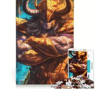 Rompecabezas de 1000 Piezas para Adolescentes Tauro Santo de Oro decoración de Pared Regalo de cumpleaños Ideal para Decorar el Escritorio 50x75cm