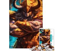 Rompecabezas de 1000 Piezas para Adolescentes Tauro Santo Dorado Rompecabezas para Adultos Juguetes antiestrés para la diversión Familiar en casa (tamaño 38x26cm)