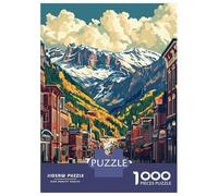 Rompecabezas De 1000 Piezas para Adolescentes Telluride, Colorado Mountain Town Rompecabezas para Adultos Juegos Relajantes Que Mejoran La Memoria Regalos para Reducir El Estrés 52x38cm/1000pcs