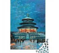 Rompecabezas De 1000 Piezas para Adolescentes Temple of Heaven, Beijing Rompecabezas para Adultos Juguetes De Bricolaje Difícil Difícil Diversión En El Hogar Actividades, 38x26cm/1000pcs