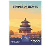 Rompecabezas De 1000 Piezas para Adolescentes Temple of Heaven, China Rompecabezas para Adultos Juguete Decoración De Pared Decoración Difícil Y Desafiante 38x26cm/1000pcs