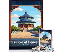 Rompecabezas de 1000 Piezas para Adolescentes Templo del Cielo China Juguetes antiestrés Regalos de Amigo Secreto Juego de ingenio Lista de Deseos con Papá Noel tamaño 50x75cm