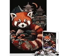 Rompecabezas de 1000 Piezas para Adolescentes Templo del Panda Rojo Juguetes de decoración del hogar Gran Regalo para Juegos educativos Mejora el Amor Entre Parejas tamaño 38x26cm