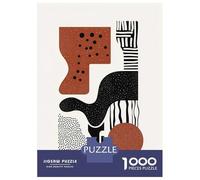 Rompecabezas De 1000 Piezas Para Adolescentes Terracotta & Black Abstract Minimalist Art - Modern Decor Rompecabezas Juegos Relajantes Decoración De Pared Regalos Para Amigos Y Familiares 70x50cm/1000