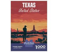 Rompecabezas De 1000 Piezas para Adolescentes Texas Sunset Landscape Rompecabezas para Adultos Juegos Relajantes Ensamblaje De Patrones Regalos De Cumpleaños Y Únicos 38x26cm/1000pcs