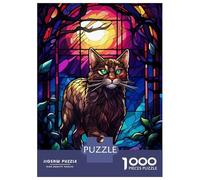 Rompecabezas De 1000 Piezas para Adolescentes The Anggora Cat Wild Night Rompecabezas para Adultos Juego Familiar Pero Divertido Y Humorístico Desafío Educativo 52x38cm/1000pcs