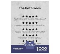 Rompecabezas De 1000 Piezas para Adolescentes The Bathroom Review Rompecabezas para Adultos Juegos Relajantes Vacaciones En Casa Matar El Tiempo Desafiante De Completar 52x38cm/1000pcs