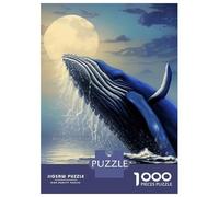 Rompecabezas De 1000 Piezas para Adolescentes The Blue Whale at Night Rompecabezas para Adultos Juegos Familiares Decoración Gran Regalo para Jugar 70x50cm/1000pcs