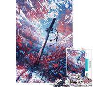 Rompecabezas de 1000 Piezas para Adolescentes The Crimson Shore Katana Rompecabezas para Adolescentes Juegos relajantes para divertirse en Familia Ayuda a ejercitar el Cerebro (Tamaño 50x75cm)