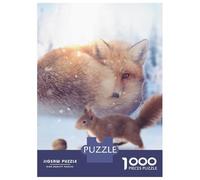 Rompecabezas De 1000 Piezas para Adolescentes The Fox and Squirrel Rompecabezas para Adultos Juego Práctico Pero Divertido Y Humorístico Regalos para Reducir El Estrés 70x50cm/1000pcs