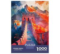 Rompecabezas De 1000 Piezas para Adolescentes The Great Wall of China Rompecabezas para Adultos Juego De Ingenio Juego De Corte De Precisión Regalos Desafiantes 52x38cm/1000pcs