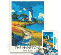 Rompecabezas de 1000 Piezas para Adolescentes, The Hamptons, NY, Juego Educativo, Entrena tu Cerebro y Tus Manos, Regalo para Amigos y Familiares 50x75cm