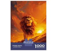 Rompecabezas De 1000 Piezas para Adolescentes The Lion Beautiful Twiligh Rompecabezas para Adultos Juegos Familiares Mejora La Memoria Regalos De Juegos Desafiantes 52x38cm/1000pcs