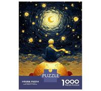 Rompecabezas De 1000 Piezas para Adolescentes The Little Prince on The Moon Rompecabezas para Adultos Juegos Relajantes Ensamblaje De Patrones Regalos De Cumpleaños Y Únicos 38x26cm/1000pcs