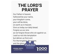 Rompecabezas De 1000 Piezas para Adolescentes The Lords Prayer White Rompecabezas para Adultos Juguete Decoración De Pared Decoración De Pared Juego Desafiante Regalos 70x50cm/1000pcs